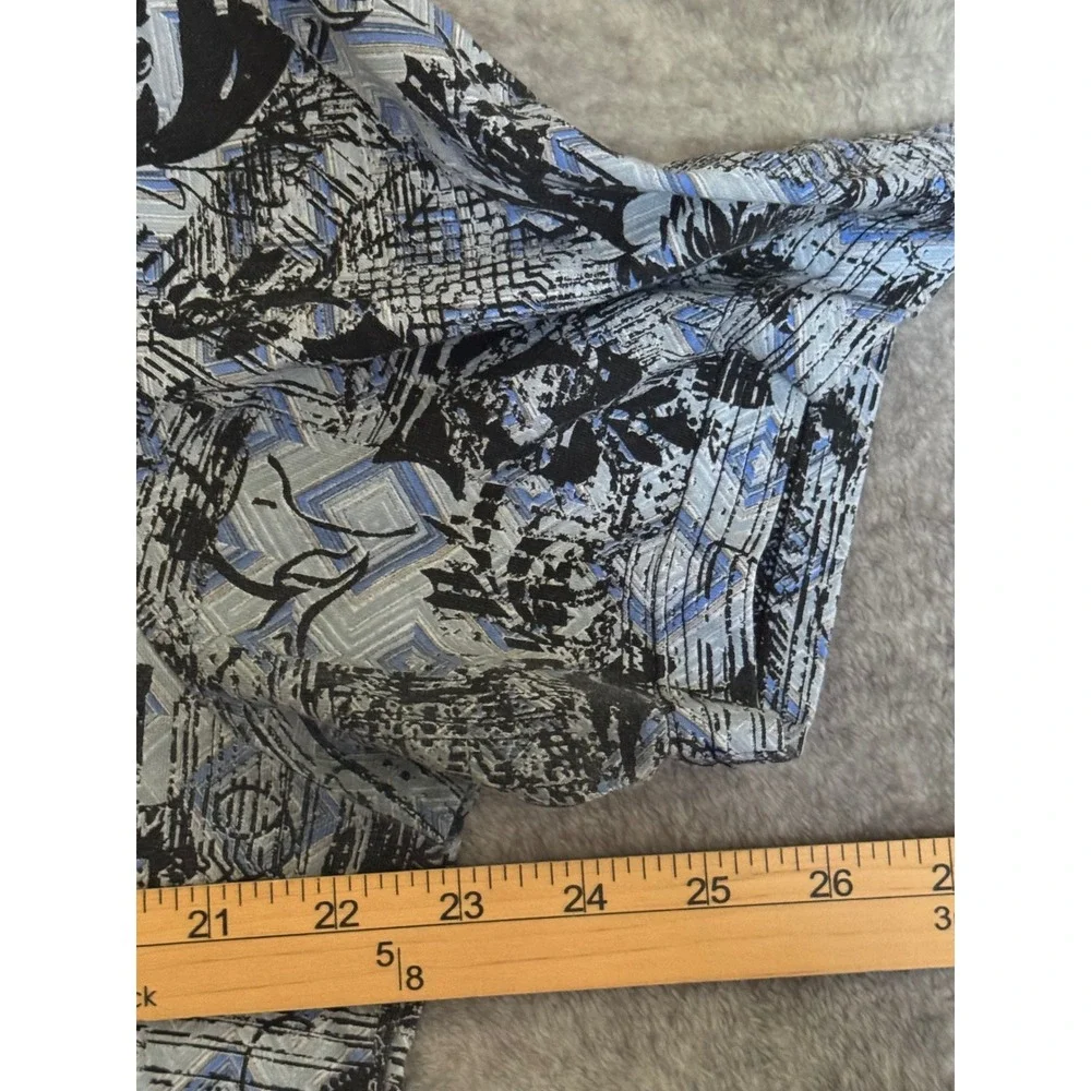 Robert Graham Mens Large Blue Black Abstract Geometric Graphic Cotton T-Shirt L